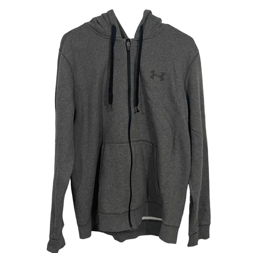 Under Armour Grey Full Zip Athletic Hoodie Sweatshirt